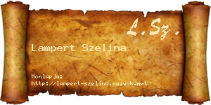 Lampert Szelina névjegykártya